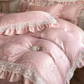 Vista Home Luxury Silk Jacquard Bedding Set | 4-Piece Wedding & Hotel Collection