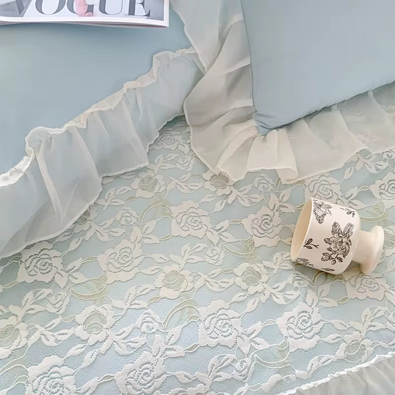 Vista Home | Romantic Ruffled Bedding & Princess-Style Lace Duvet Sets