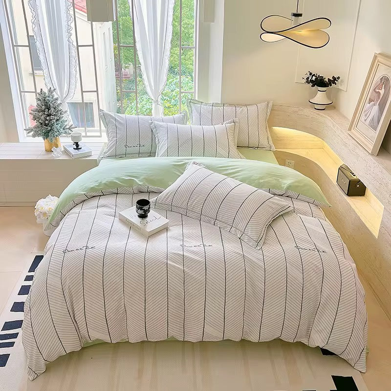 Vista Home 100% Cotton 260TC Bedding Set | Luxury 4-Piece Skin-Friendly Sheet Set | 2026 Breathable All-Season Comforter Cover